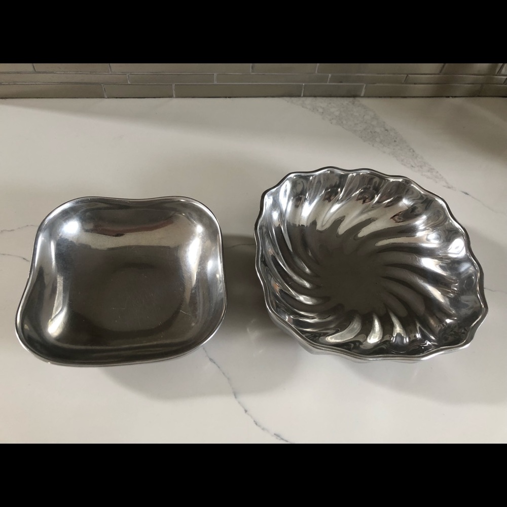 Two gently loved Wilton pewter bowls